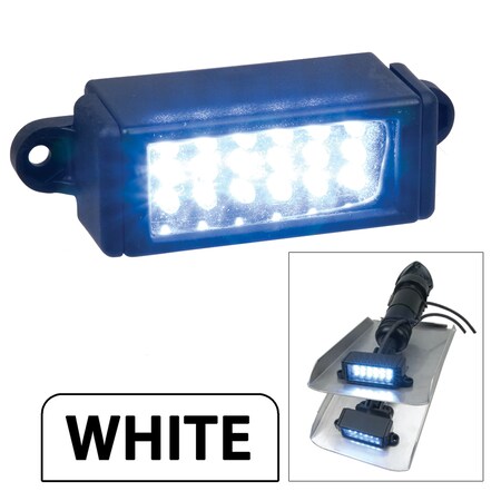 Perko Surface Mount Trim Tab Underwater Light - White 0178DP1WHT